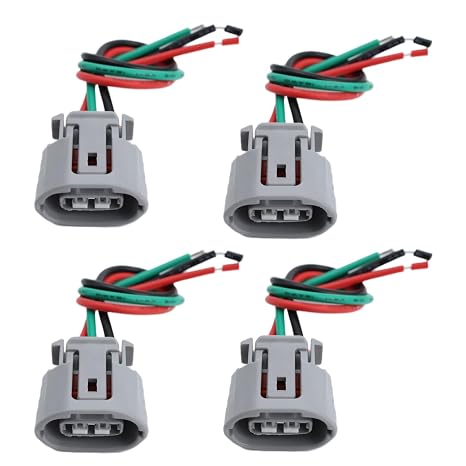 4 Pcs 3-Wire Alternator Regulator Plug Pigtail Harness Replacement for Nissan, for Infiniti EX35, for Subaru, Suzuki, Voltage Regulator Connector Repair Lead, for Hitachi & Valeo Alternators