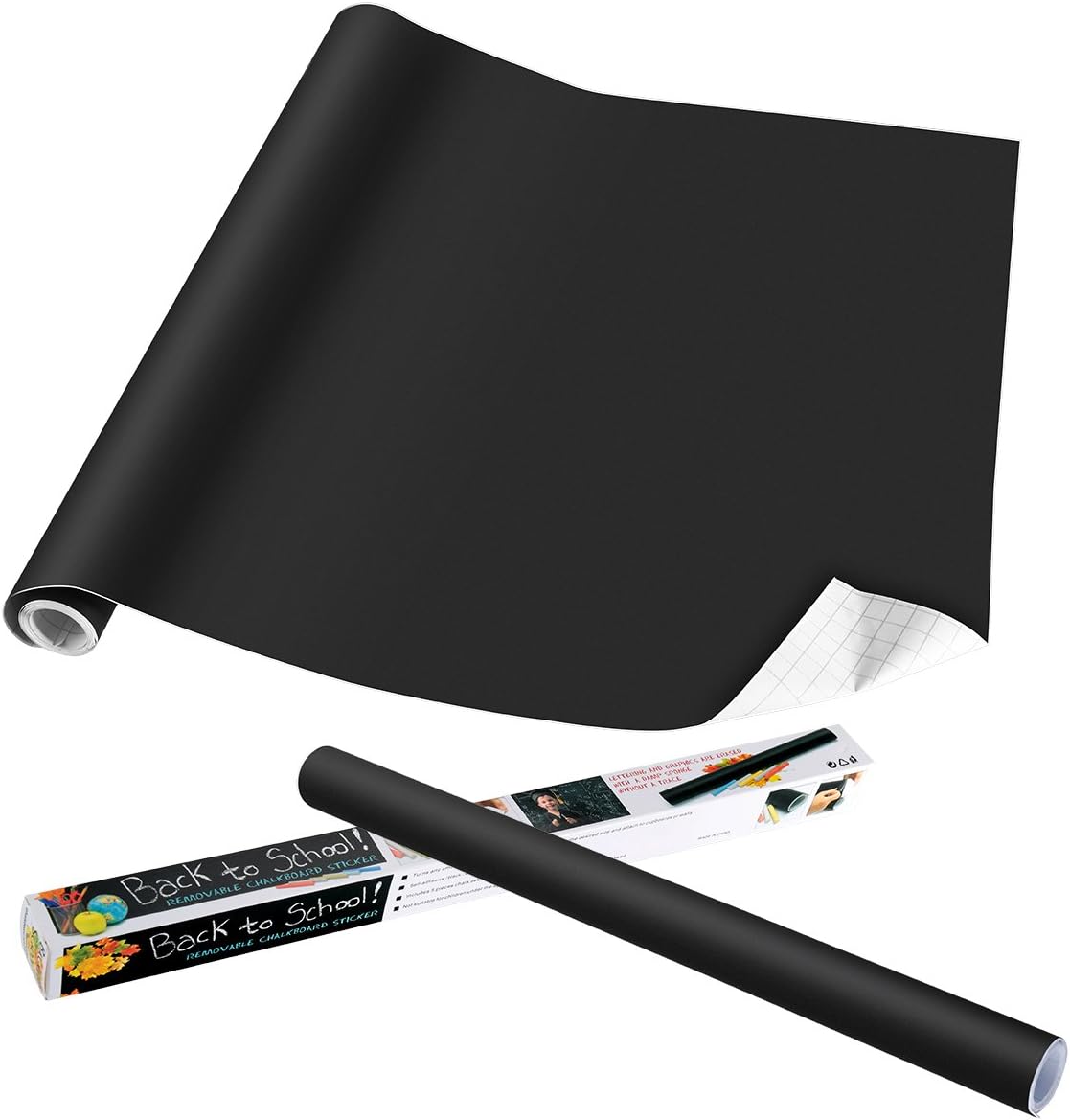 Extra Large Blackboard Sticker, Sinbury® Chalkboard Sticker Adhesive Wall Sticker Decal Contact Paper for School Home Office 45x200cm Balck
