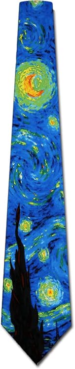 Starry Night Mens Tie Extra Long Necktie