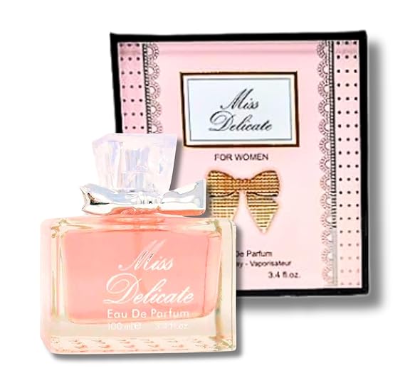 Miss Delicate Pour Femme, Eau de Parfum 3.4 Fl. Oz. Floral Fruity fragrance for women.