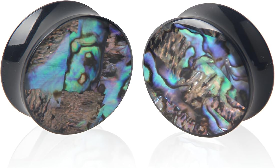 2 PCS 8mm(0G) Double Flared Tunnel Plug Earrings Acrylic Flat Ear Expanders with Internal Threads Sold in Pairs Ear Expanders Stylish Unisex Pierced Ear Expander Earrings