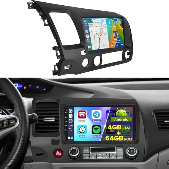 4+64GB 9" Android 15 Car Stereo for Honda Civic 2006-2011