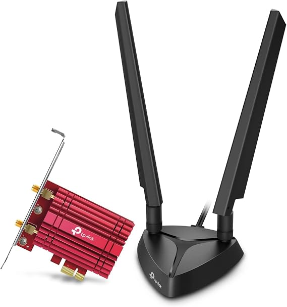 TP-Link WiFi 6E Intel AX210 AXE5400 PCIe WiFi Card for PC - Magnetic Base