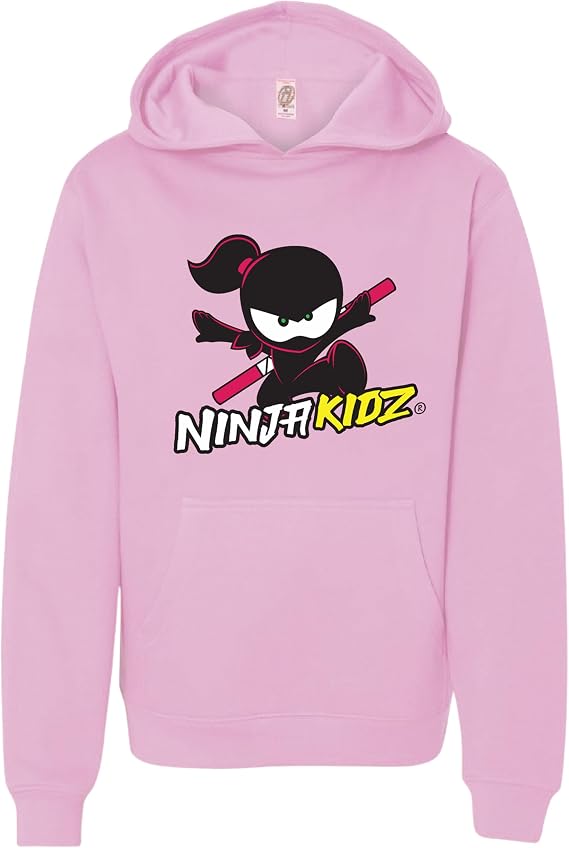 Ninja Kidz Official Original Logo Girl Pullover Hoodie Dress your Ninja Kids in Cool Kids Clothes