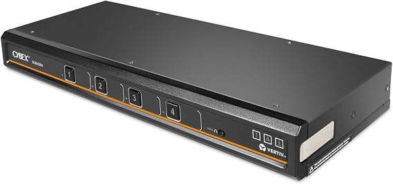 Vertiv Avocent Cybex SC800 Secure Desktop KVM Switch, Single Head Monitor, 4 Port, Universal DisplayPort and DVI, Touch Screen Support, NIAP Version 4.0 Certified, TAA Compliant (SC840DVI-400)