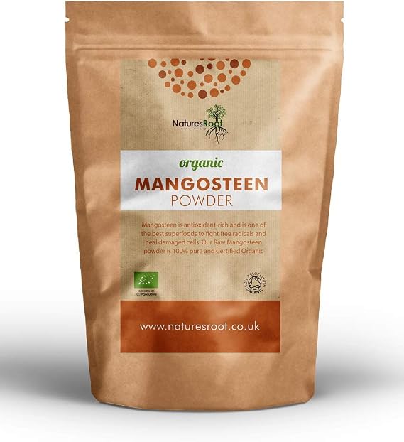 Nature’s Root Organic Mangosteen Powder 125g - Garcinia Mangostana | Freeze Dried Powder | Anti-Ageing Superfood