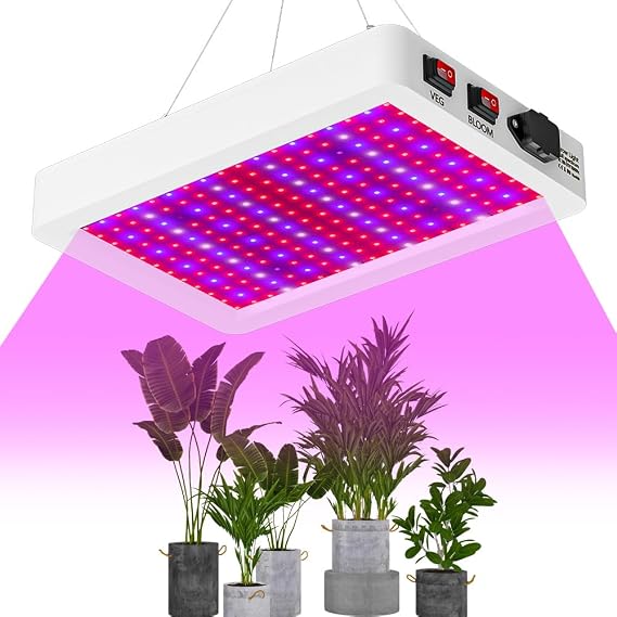 600W Ultra-High-Power LED Planting Grow Light with a Pro-Grade Red-Blue Spectrum Mix Features Advanced Veg/Bloom Modes with Stepless Dimming of Violet Lighting, Ideal for Hydroponic Gardens Fill Lamps