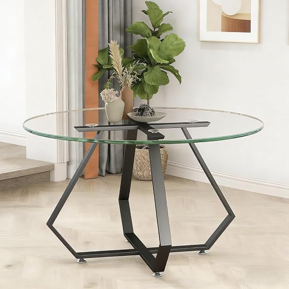 28 Inch Dinning Table Legs,Metal Diamond Shape Coffee Table Base with Suction Cups, Heavy Duty Desk for Marble,Glass,Wood Top,DIY Furniture Legs for Home (Black)