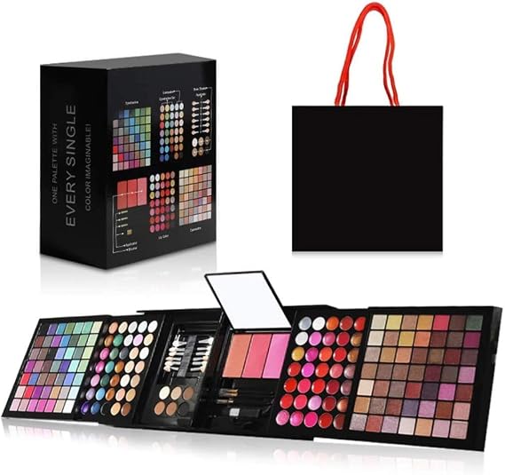 Professional Makeup Set with Full 177 Color Including Eyeshadow Palette Blush Lip Gloss Concealer, All In One Makeup Kit for Women Full Kit with Mirror and Applicators (177 Colors)