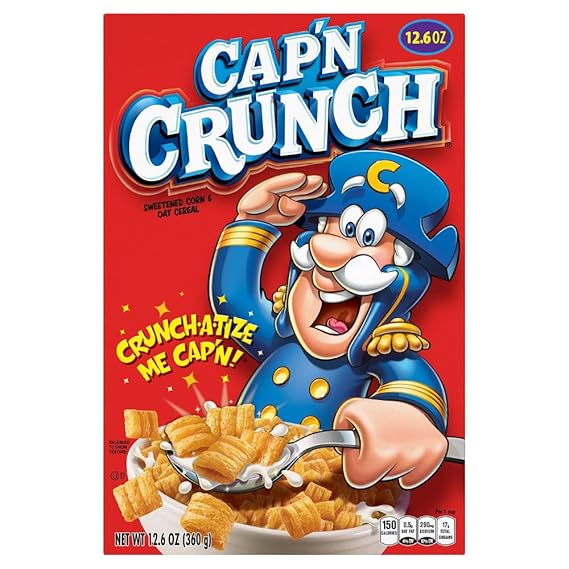 Quaker Cap'n Crunch Sweetened Corn & Oat Cereal, 12.6 Oz