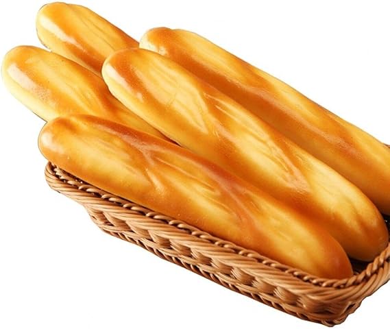 Artificial Bread Fake French Bread Loaf 5pcs/set Simulation Realistic Food Cake Dessert Model for Home Kitchen Party Decoration Display Props