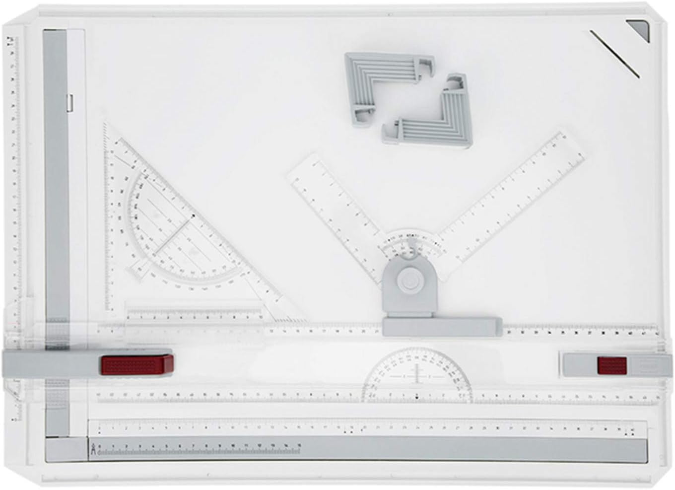 Drafting Table A3 Drafting Table Drawing Board Portable A3 Drafting Board Multifunctional Drafting Tool Set Architectural Technical Graphic Sketch Set Parallel Ruler and Corner Clip Set Square