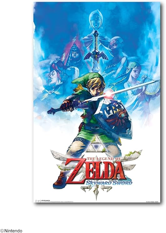 Pyramid America - Zelda - Skyward Sword Drawing - 11x17 Poster Print - 11 x 17 Wall Art, Ideal for Home Decor, Room Decor, Gaming Room Decor & Living Room Decor