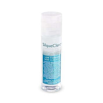 SilqueClenz Low Foaming Skin Cleanser Gentle, Low pH Wound Cleanser for Scars, Sensitive Skin & Post-Op Areas - Hydrates with Flax Seed Extract & Vitamin B5 Compact Travel-Ready Bottle, 1 fl. oz