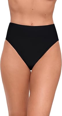 Sports Illustrated Womens Wide Band High Leg High Waist Bikini Bottom