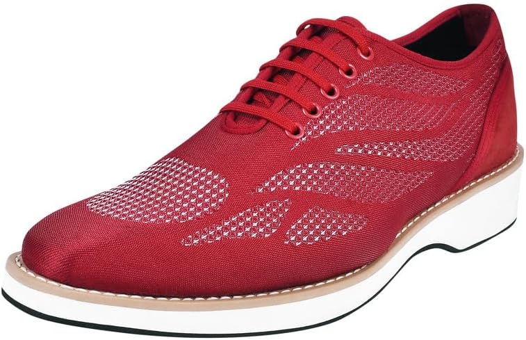 Mens Canvas Textile & Suede Leather Lace Up Casual Shoes