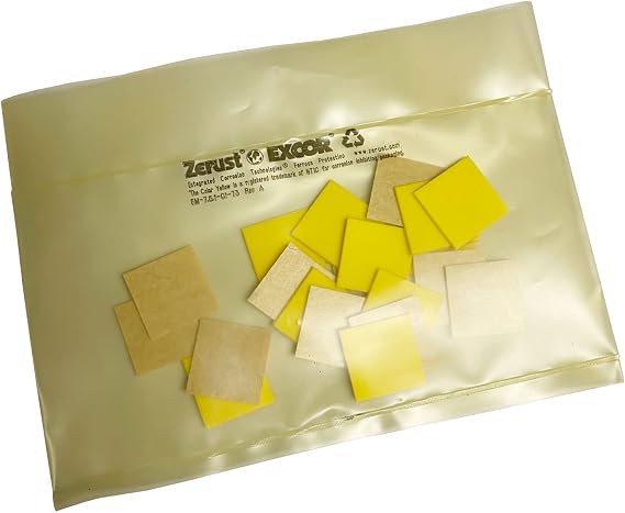 Zerust Rust Prevention Plastabs .75" x .75" (3/4" x 3/4") with Adhesive Backing - Pack of 20 | Zerust Plastabs are VCI (Vapor Corrosion Inhibitor) diffusers. - Made in the USA