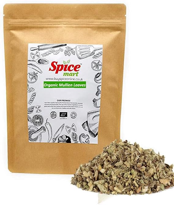 Organic Herbs | Herbal Tea Infusion Premium Quality by Spice Mart® Free UK P&P 50g-450g (50 Grams, Mullein)