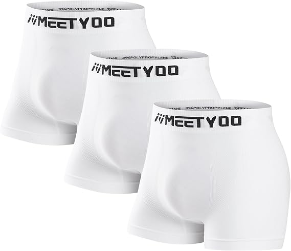 MEETYOO Men's Compression Sport Shorts Spandex Running Baselayer Underwear | 3/5/10 Pack, stretchy spandex fabric, performance compression fit for workout, gym, cycling & daily base layer wear