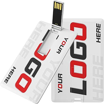 ABLAZE Custom USB Personalized Flash Drives 128MB 10 Pack, Credit Card Bank Card Shaped USB 2.0 Thumb Drives Customized Pendrives