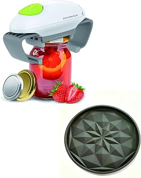 Higher Torque Electric Jar Opener for Seniors with Arthritis Fit Almost Jars Size, Decorative Geometric Coaster with Diamond Pattern Design