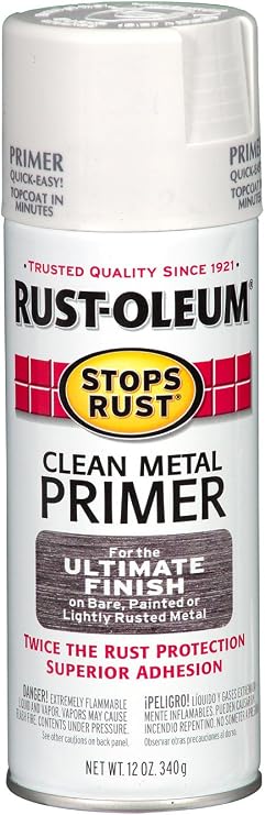 12 oz. White Clean Metal Primer Spray Paint [Set of 6]