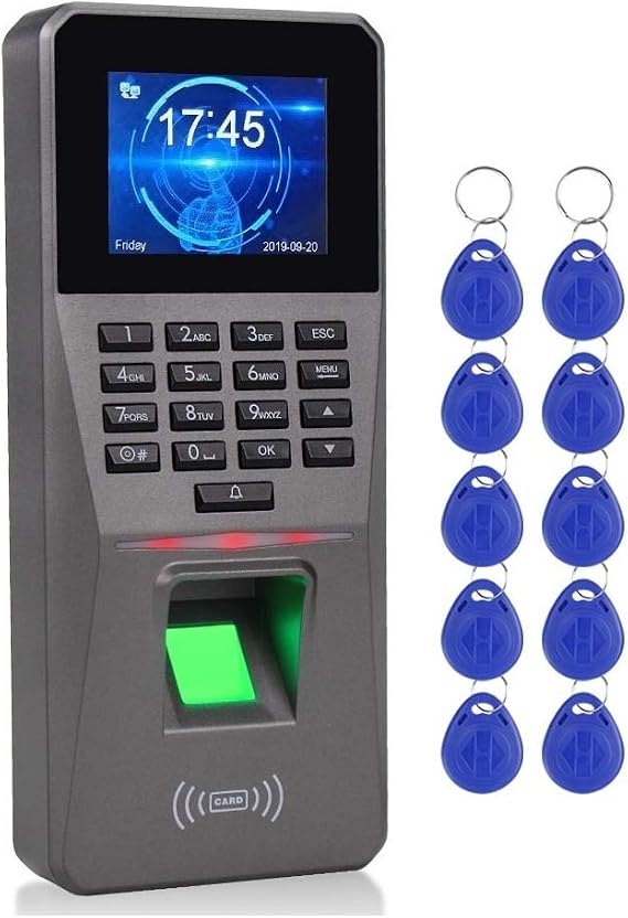 HUACHEN-LS time Card Machine Fingerprint Time Attendance Machine TCP/IP Staff Check-in Time Clock Recorder Biometric Access Controller USB Employee Checking-in Recorder
