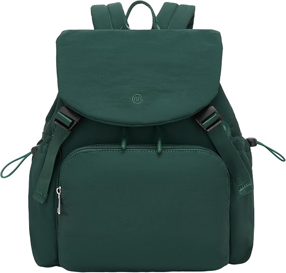 Miss Lulu Women's Nylon Backpack, 13 Inch Laptop Drawstring Rucksack