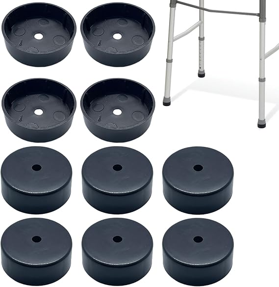 Walker Glide Caps Cover Use with Replacement Rubber Tips, 10 Pcs