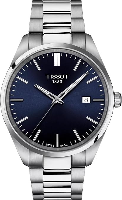 Tissot PR 100 40mm, Swiss Quartz Watch for Men, Stainless Steal Case, Blue Dial, T1504101104100