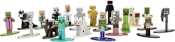 Jada Minecraft 20-Pack Wave 1 Nano METALFIGS 1.65" Die - Cast Figures, Multicolor (30125)