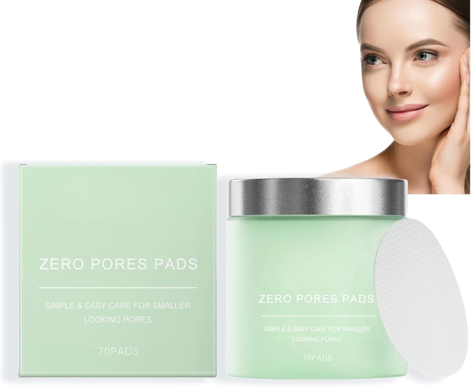 Zero Pore Pads,Dual-Textured Facial Toner Pads for Exfoliation and Minimizing Pores,Exfoliating Face Pads,Cotton Face Pads,Pore Pads,Exfoliating Pads,Exfoliating Pads Face,Makeup Pads,Cosmetic Pads