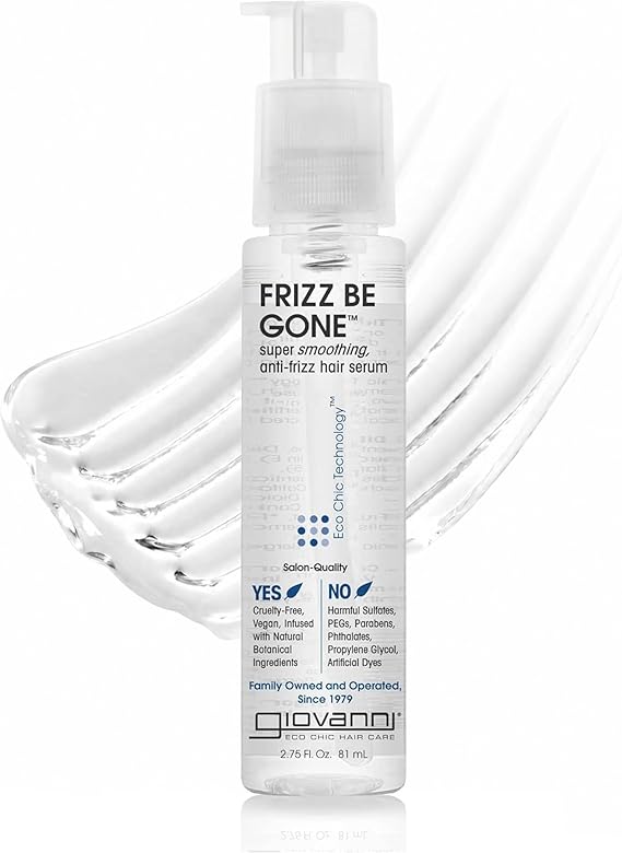 GIOVANNI Eco Chic Frizz Be Gone, Adds Shine, No Parabens, 2.75 oz (1 Pack)