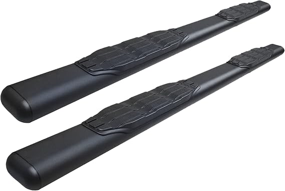 Go Rhino 5" Oval 1000 Series Sidesteps | 80", Galvanized Steel, Textured Black | 10580T