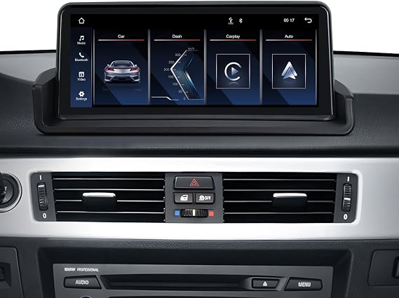 10.25" Car Stereo for BMW 3 Series E90 E91 E92 E93 2008-2012 (No Factory Screen ONLY) - Dashboard Cutting Required, Wireless CarPlay Android Auto Radio, 1920x720 IPS, iDrive Control
