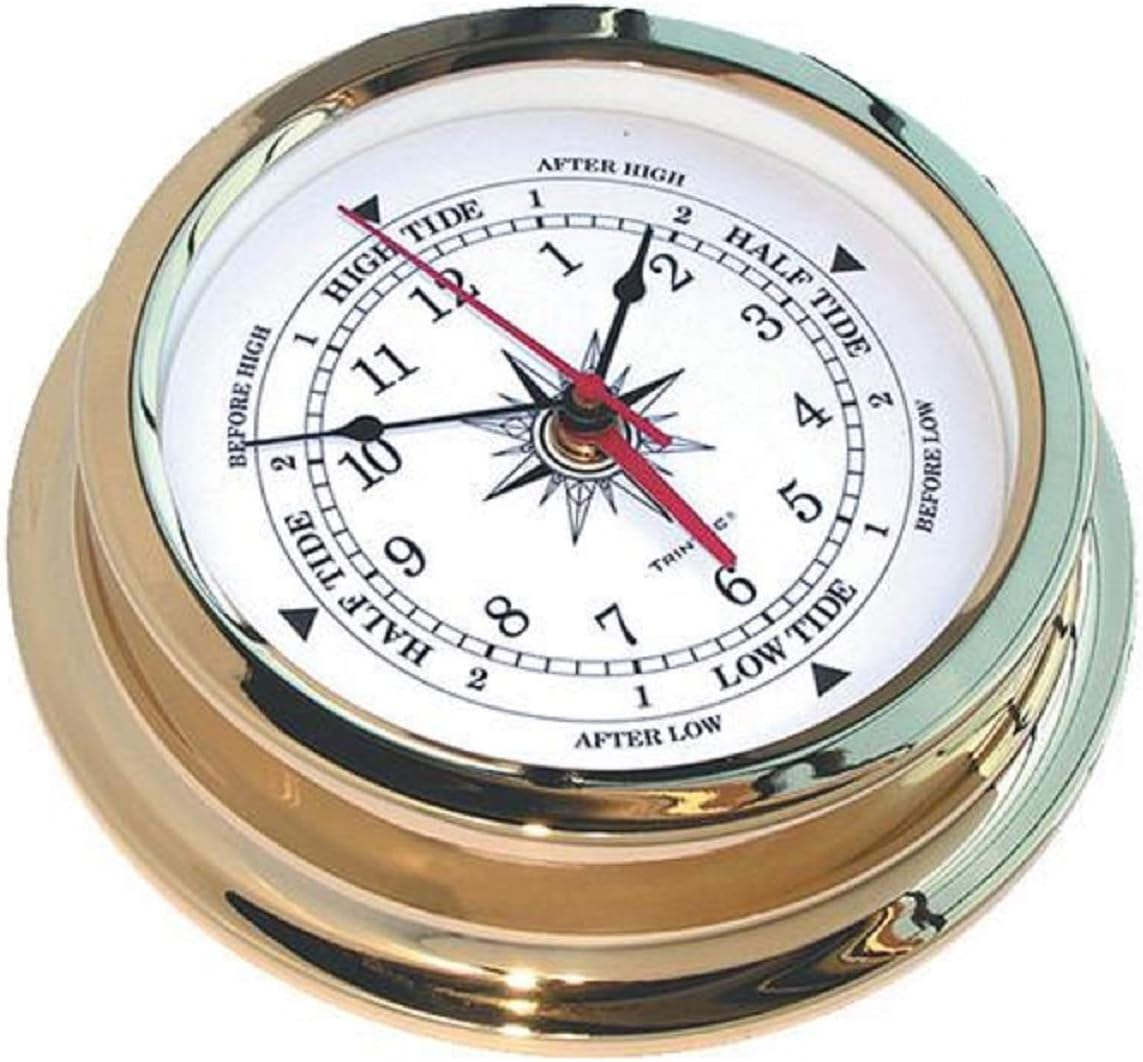 Trintec Solaris Brass Time & Tide Clock
