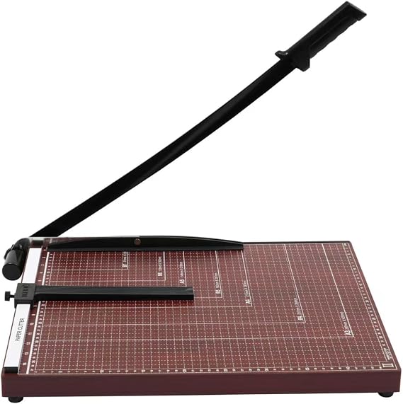 18" Guillotine Paper Cutter, Heavy Duty Trimmer with Safety Lock