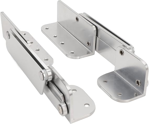Fold Up Boat Seat Hinge, Folding Boat Seat Hinge, Marine 6mm Aluminum Alloy 0 to 120 Degrees Anti Pinch Design with Smooth Edges