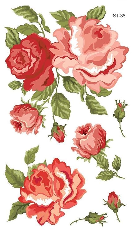 Supperb Temporary Tattoos - Rose Blooming