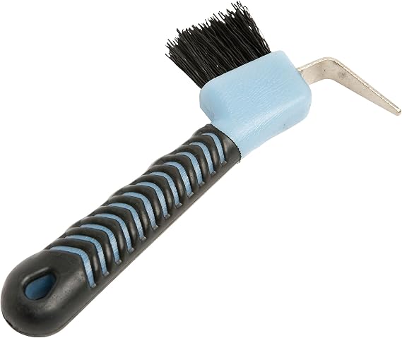Roma Deluxe Soft Grip Hoof Pick, Light Blue/Black