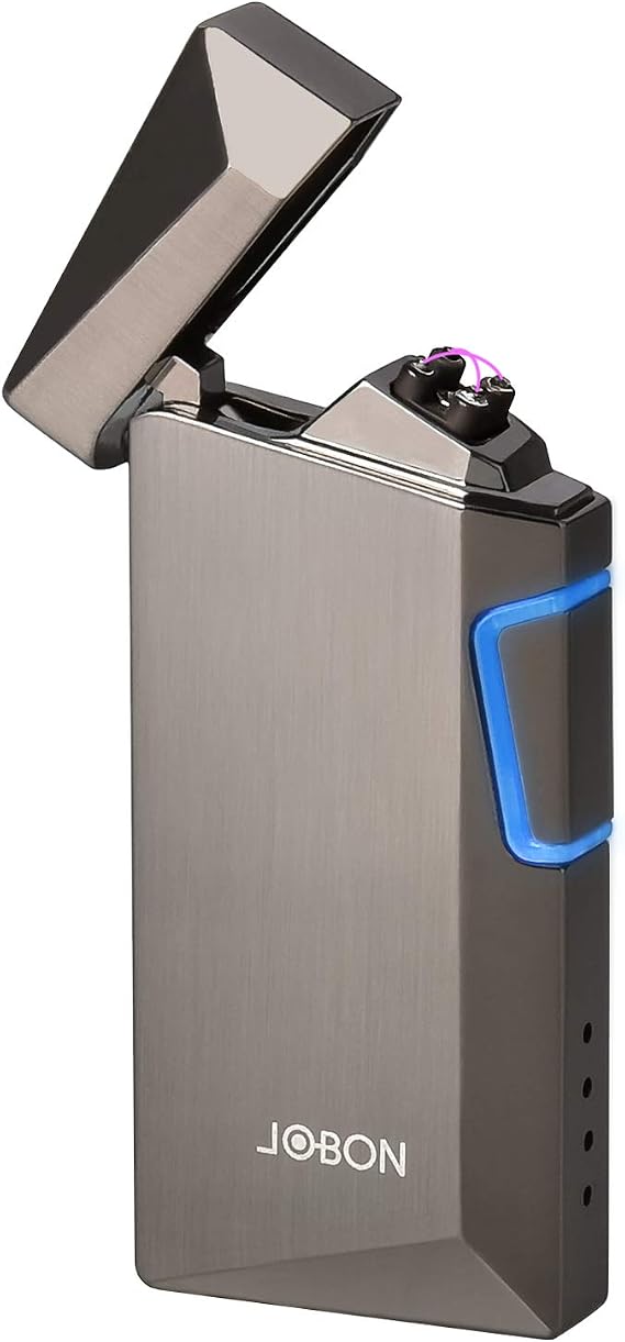 Arc Lighter USB Rechargeable Electric Windproof Flameless Arc Plasma Lighter with LED Battery Indicator for Candle, Hiking, Camping - Outdoors Indoors