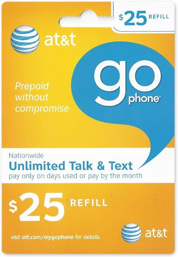 AT&T GoPhone $25 Refill Card