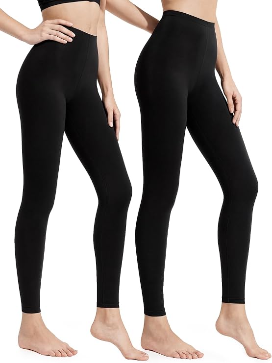 Thermal Underwear For Women 2Pack, Fleece Lined Long Johns Base Layer Set