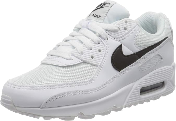 Nike Air Max 90 Womens White/Black/White Running Shoes CQ2560 101 size 10 US