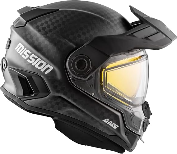 CKX Mission Full Face Helmet - Carbon Solid Double Shield