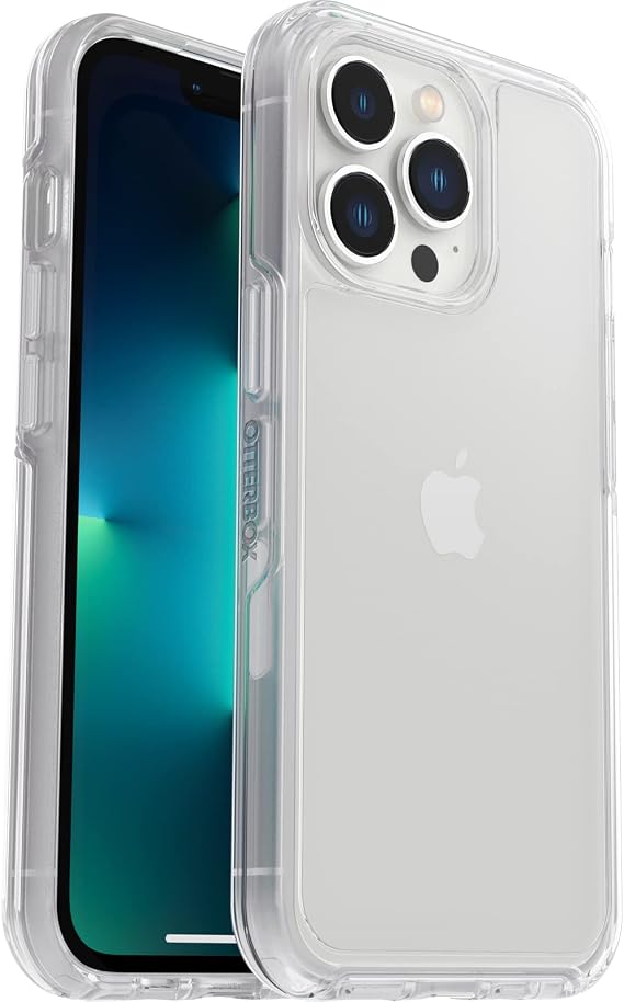OtterBox iPhone 13 Pro (ONLY) Symmetry Series Case - Single Unit Ships in Polybag, Ideal for Business Customers - CLEAR, ultra-sleek, wireless charging compatible, raised edges protect camera & screen