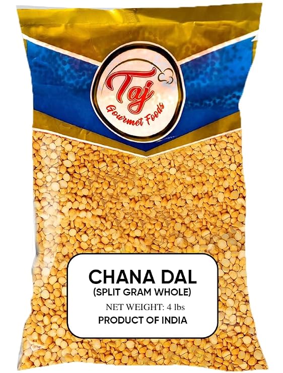 TAJ Premium Indian Chana Dal, Split Desi Chickpeas (4-Pounds (NEW))