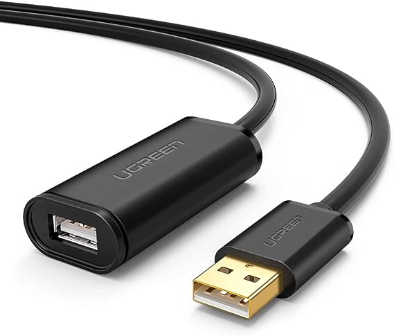 Ugreen USB 2.0 Active Wi-Fi amplifier with Extension Cable, Wi-Fi-card USB memory for A-Prize on A-socket, WiFi-Receiver, printer, monitor, camera, mouse, keyboard, etc., 10m