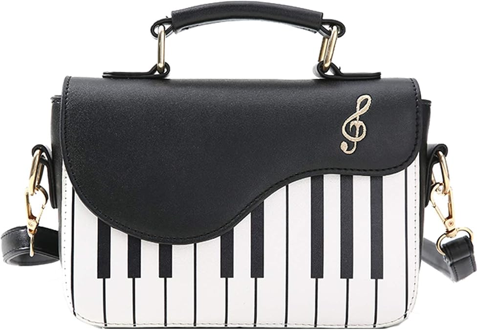 Womens Piano Guitar Shape Crossbody Purse Bags Music Guitar Small Shoulder Bags Tote Purse