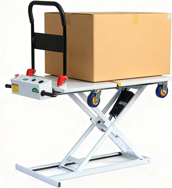 48V 10A 661 LBS Capacity Electric Trolley for Loading Transporting